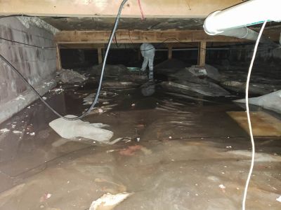 Moisture Damage in Crawlspace